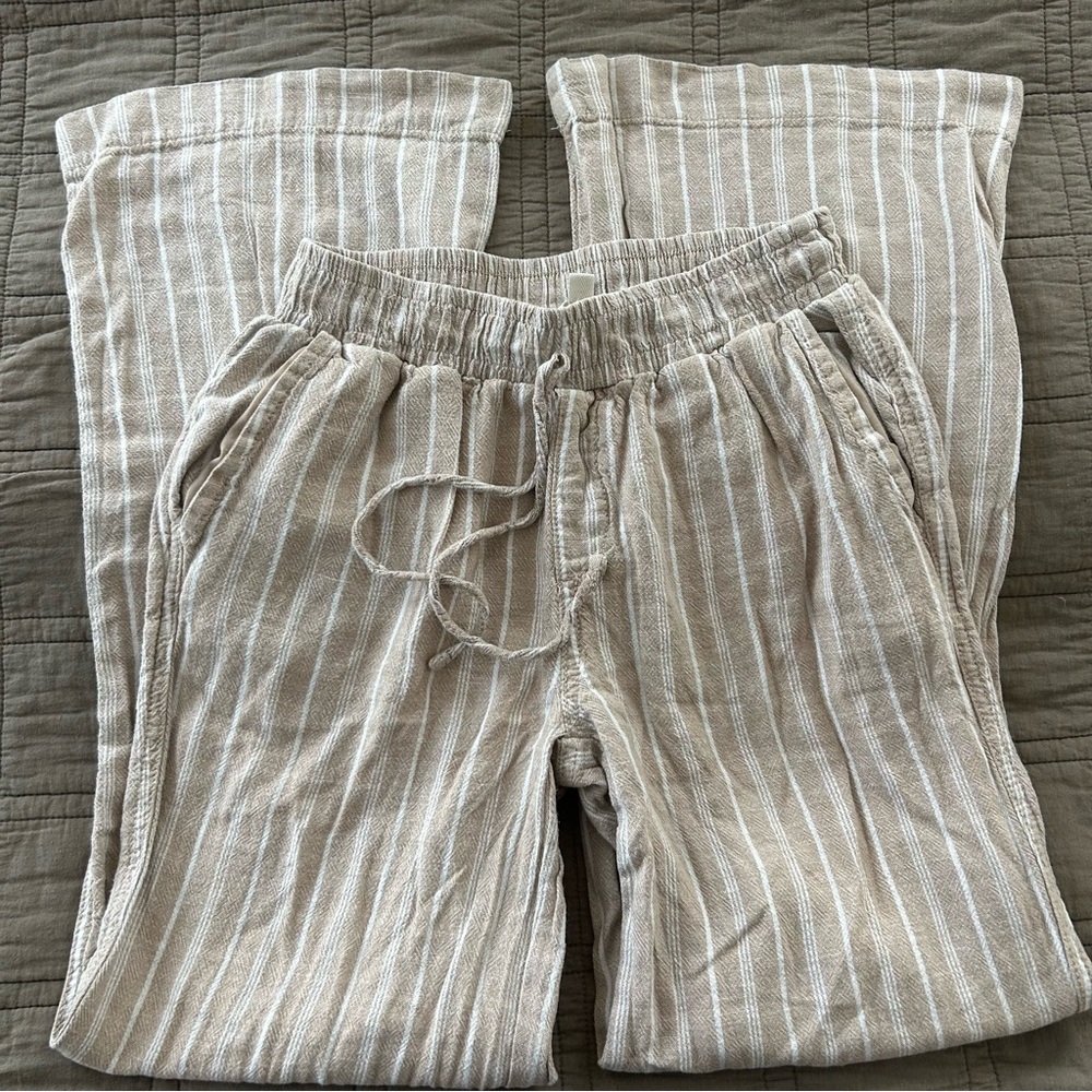 Briggs striped linen blend pants
